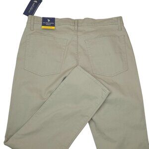 U.S. Polo Assn. Mens Stretch Khaki Pants 36x32 Activate Stretch Cotton Blend